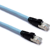 Excel Cat6A Solid Patch Lead U/FTP Shielded LSOH Blade Booted 10 m Aqua